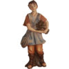 Krippenfigur Junge mit Holz