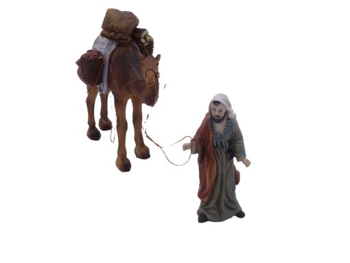 Krippenfiguren "Kamel mit Treiber"