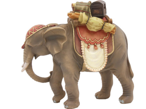 Krippenfigur "Elefant mit Gepäck"