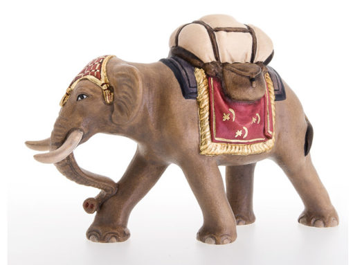 Krippenfigur Elefant mit Gepäck