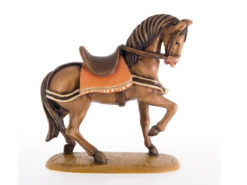 Krippenfigur Pferd mit erhobenem rechtem Bein