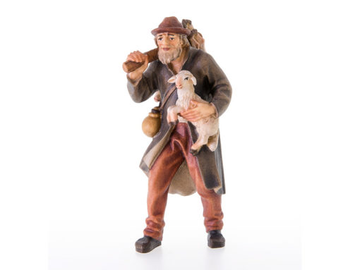 Krippenfigur Hirt mit Hut