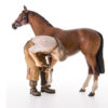 Krippenfigur Schmied mit Pferd