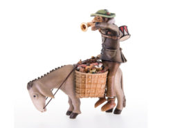 Krippenfigur Kastlunger-Krippe "Spielzeughausierer mit Esel"