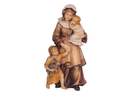 Krippenfigur Mahlknecht Krippe "Hirtin mit Kindern"